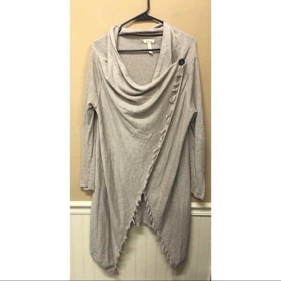 Matilda Jane Small Warm Smile Fringe Tassel Cardigan Draped Sweater Tan - Picture 1 of 6